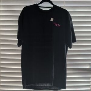 Gildan Black Tee with Pink Accent